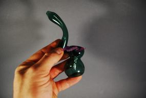 Стеклянная трубка Wow зеленый мрамор