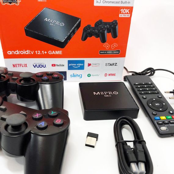 Игровая тв приставка AndroidTV+Game Box M8PRO Mini + 2 джойстика,  Игровая приставка с подключением к ТВ | Зображення 7