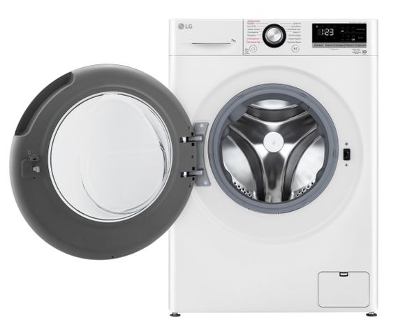 Стиральная машина фронтальная, 7кг, 1200, A+++, 48см, дисплей, пара, инвертор, белый (F2V3HS6WW) | Зображення 2
