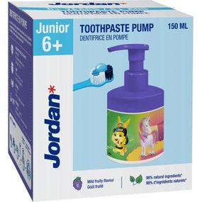 Дитяча зубна паста Jordan Junior (від 6+ років) з дозатором, 150 мл