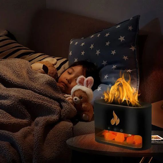 Лампа зволожувач повітря Docsal Flame 3в1 із соляним камінням | Зображення 5