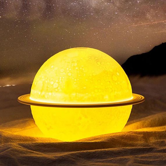 Увлажнитель очиститель воздуха ночник 3 в 1 Сатурн компактный с LED подсветкой 3 режима мини арома лампа | Зображення 6