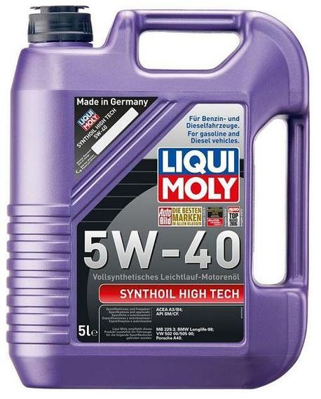 Моторна олива Liqui Moly Synthoil High Tech 5W-40 5л.
