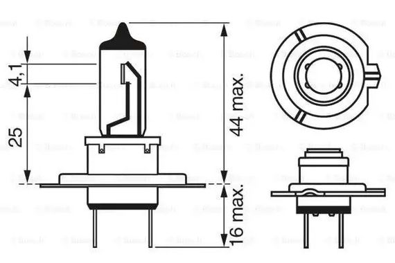 Лампа розжарювання H7 12 V 55 W PX26d plus 50 BOSCH (1987302079) | Зображення 4