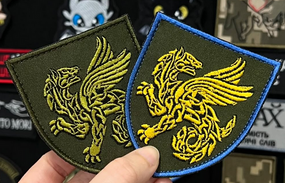 Шеврон 158 ОМБ 2шт (комплект)