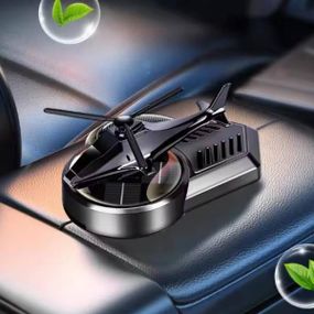 Ароматизатор автомобільний із сонячною панеллю Вертоліт Solar exploration Чорний