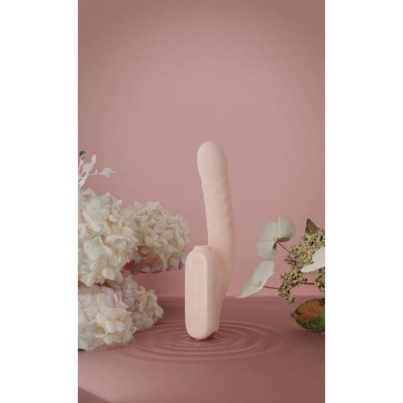 Безконтактний вібратор-стимулятор з фрикціями Qingnan No.7 Thrusting with Suction Flesh Pink Sex Aura | Зображення 3