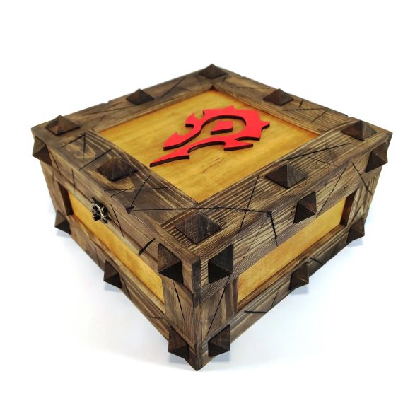 Ящик с крышкой World of Warcraft Орда 24,5х24,5х14 см Мастерская мистера Томаса Дерево Лак | Зображення 1