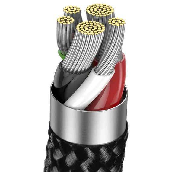 Дата кабель Baseus Explorer Auto Power-Off Fast Charging Type-C to Lightning 20W (1m) (CATS000001) Black | Зображення 4