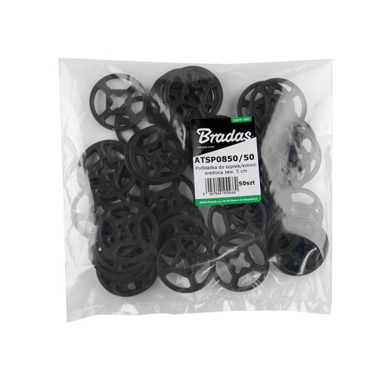 Підкладка для штифтів/анкерів Bradas зовнішній діаметр 4,5 см, 50 шт (ATSP0850/50) | Зображення 1