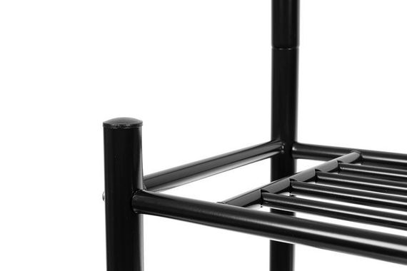 Вішалка-стійка з полицею для взуття в стилі лофт чорна Ruhhy 15744 | Зображення 4