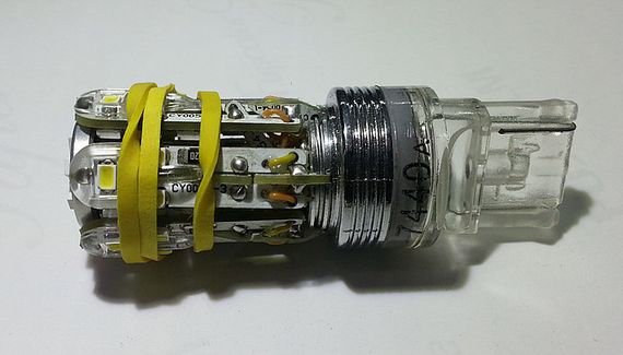 Одноконтактная безцокольная Led лампа 7440 (Т20) (W21W)-60SMD-R | Зображення 3