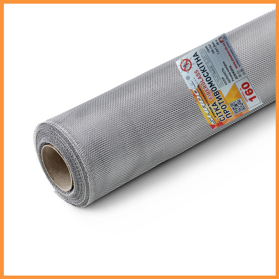 Москитная сетка 1.6х30 м   на окно   (серая) сетка от комаров | Зображення 1