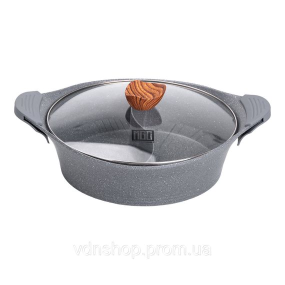 Алюмінієва каструля Ø 30 см Мармур з антипригарним покриттям сірий MGC HP-4-413G