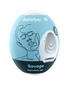 Самозмащувальний мастурбатор-яйце Satisfyer Masturbator Egg Savage, одноразовий, не потребує змазки Sex Aura