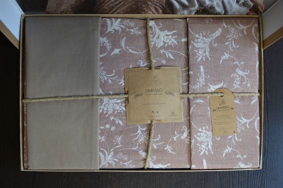 Постельное белье Limasso Jacquard Ranforse 200 х 220 см Ipi Boyali Kahve | Зображення 5