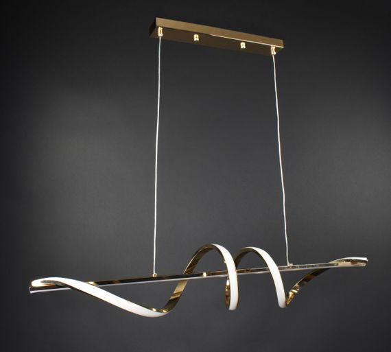 Люстра світлодіодна підвісна LED світильник для квартири на стелю лед 27430 Золото 30-100х20х100 см. | Зображення 2