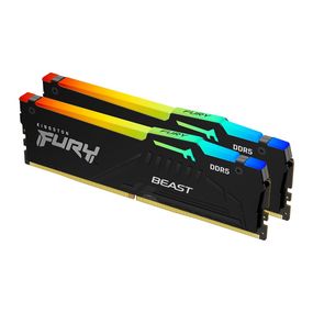 Модуль пам&#039;яті для комп&#039;ютера DDR5 32GB (2x16GB) 5600 MHz Beast RGB AM5 Black Kingston Fury (ex.HyperX) (KF556C36BBEAK2-32)