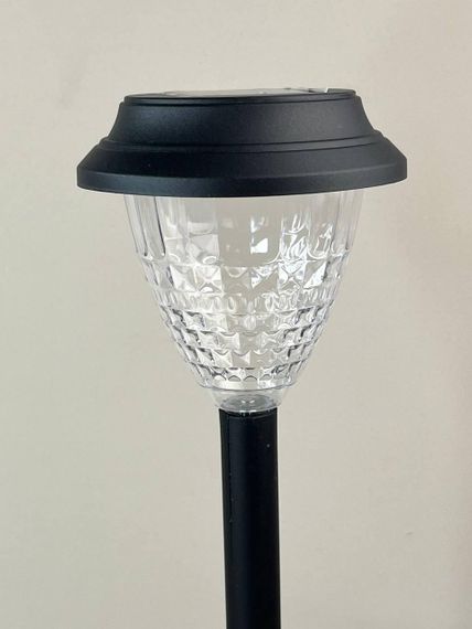 Садовые светильники на солнечной батарее Garden Path Light RGB 6 шт водонепроницаемые LED фонарики для дорожек и сада Черный | Зображення 1