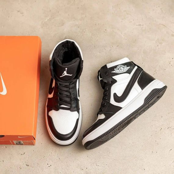 зимові шкіряні ботинки Nike Air Max колір чорний/ білий | Зображення 9