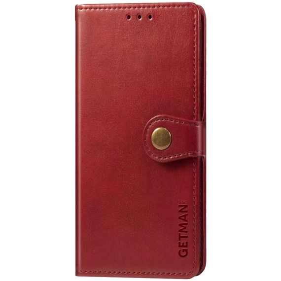 Шкіряний чохол-книжка GETMAN Gallant (PU) для Xiaomi Redmi Note 9s / Note 9 Pro / Note 9 Pro Max Червоний