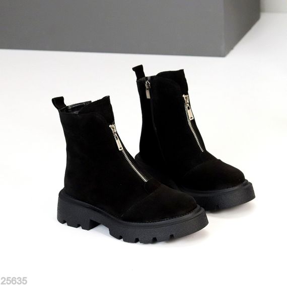 Теплі повсякденні замшеві черевики на блискавці низький хід | Зображення 2