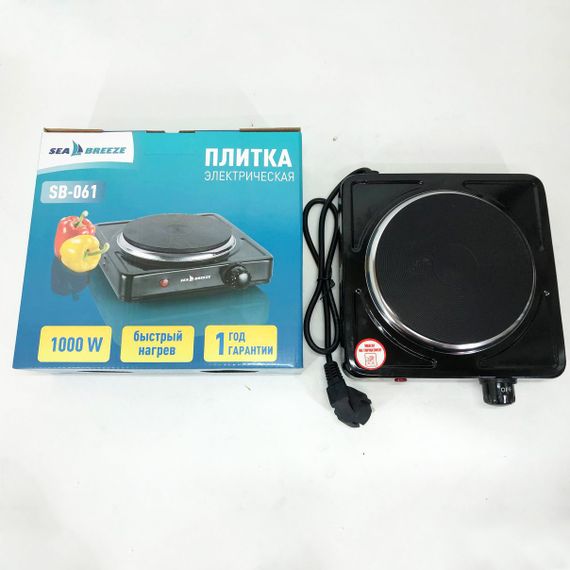 Настільна електро плита Sea Breeze SB-061 чорна | Плита домашня KQ-297 Плита побутова | Зображення 2