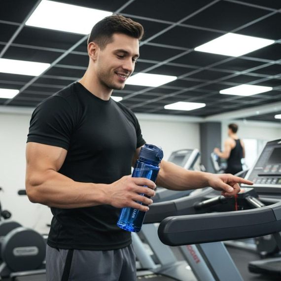 Бутылка KANGZYUAN 500 мл - Синяя Tritan BPA-free, ударопрочная, спортивная с герметичной крышкой | Зображення 9