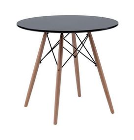 Стіл обідній Redonda (Редонда) чорний 80 см, дизайн Charles Eames, стиль лофт, модерн