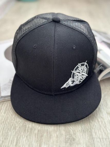 Кепка снепбек із сіточкою (Snapback)  Компас Чорний 56-61р (9080) | Зображення 1