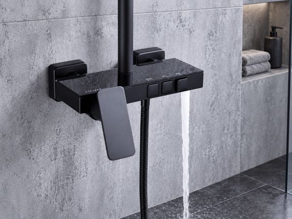 Душова система AIM зі змішувачем на 3 функції чорний матовий DG06344 (matte black) | Зображення 1