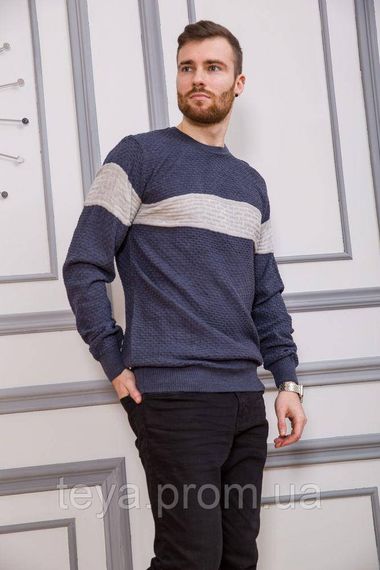 Свитер мужской, цвет джинс, размеры XL, L FA_001989 | Зображення 2