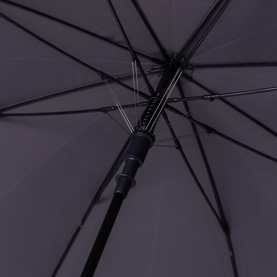 Класична парасолька-тростина напівавтомат з поліестеру 8 спиць діаметр 124 см Сірий HP-23-6G | Зображення 5