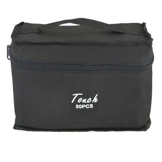 Комплект двухсторонних маркеров 80 шт, Набор профессиональных разноцветных двусторонних маркеров VO-90 | Зображення 1