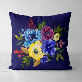 Подушка декоративная Soft Цветы на фиолетовом фоне 45x45 см (45PST_23M066)