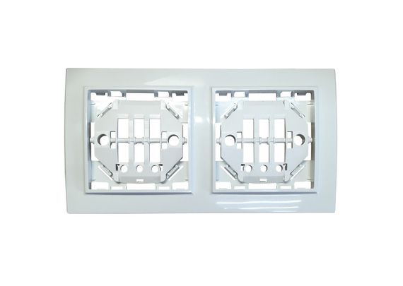 Рамка 2-х місна горизонтальна біла Malta Ny95000973