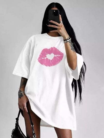 Футболка жіноча з принтом повсякденна XL Білий