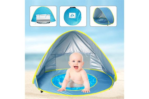 Палатка детская с бассейном автоматическая WM-BABY POOL Синий