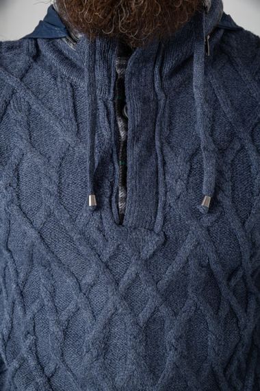 Светр чоловічий, колір джинс, 214R10314 | Зображення 4