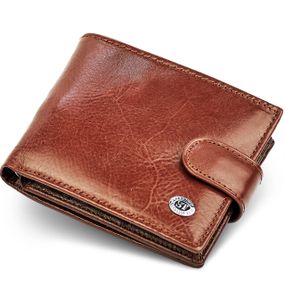 Стильне чоловіче портмоне з натуральної шкіри ST Leather B-MS34 Коричневий