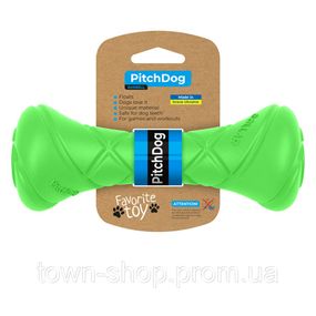 Игровая гантель для апортировки PitchDog, длина 19 см, диаметр 7 см салатовый