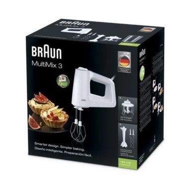 Миксер ручной Braun HM 3135 WHITE 500 Вт белый | Зображення 2