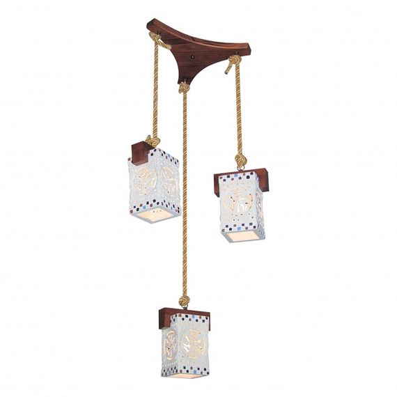 Люстра подвесная деревянная E27 40W BR (BR-477S/3) | Зображення 1