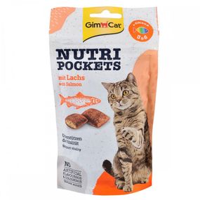 Ласощі для котів GimCat Nutri Pockets Salmon & Omega 3+6 з лососем 60 гр