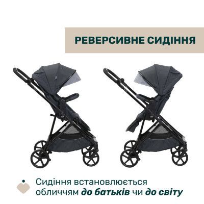 Коляска Chicco 2 в 1 Seety сіра (2900990869008) (87097.53.01) | Зображення 2
