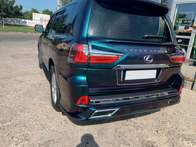 Задний диффузор TRD (2016-2022) Черный цвет для Lexus LX570 / 450d