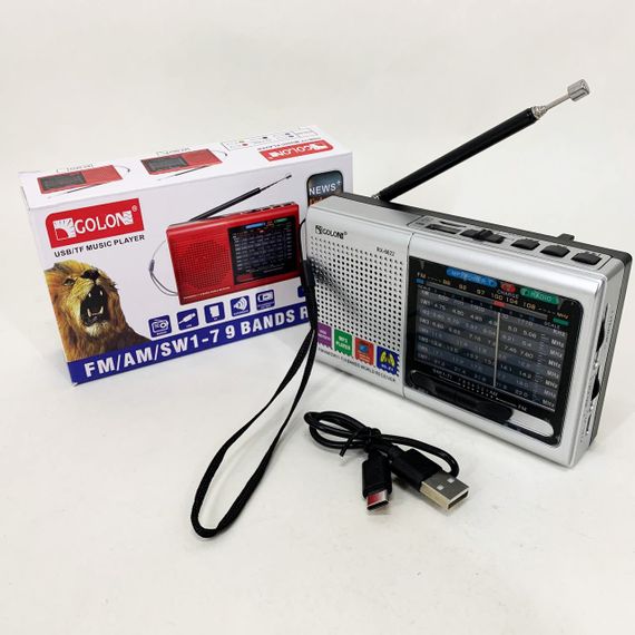 Радио портативное переносное MP3 USB Golon RX-6622, Плеер мп3 с радио фм, Радиоприемники фм FJ-94 | Зображення 4