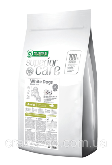 Сухий корм для цуценят Natures Protection Superior Care White Dogs з білою рибою 10 кг