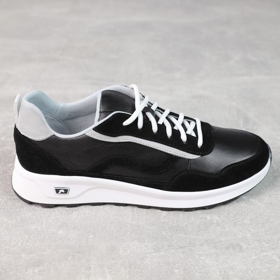 Кросівки чоловічі шкіряні 588096 Чорні 40 41 42 43 44 45