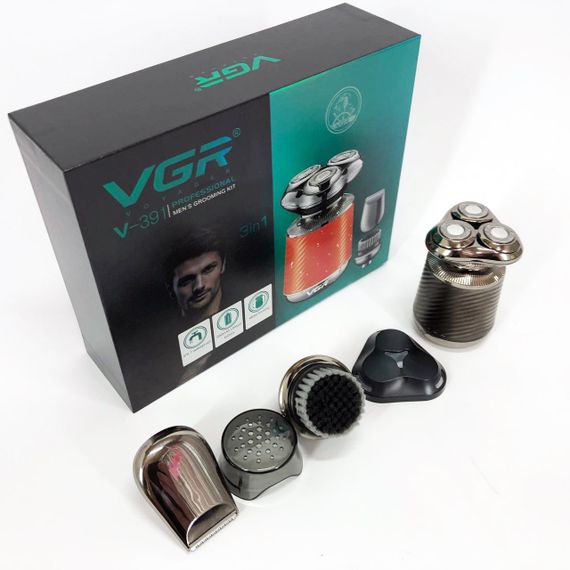 Акумуляторна бритва для гоління голови VGR V-391, Професійна електробритва, Бритва для сухого гоління ZB-82 | Зображення 2